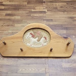 Vintage 1987 Valerie Stockwell Folk Art  Applique Coat Racksde in the USA 🇺🇸